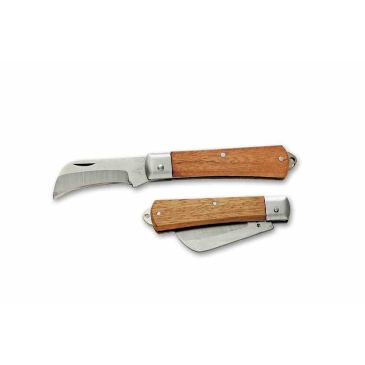 Couteau Kanetsune Slip Joint Hawkbill Lame Acier Carbone SK-4 Manche Bois Made Japan KT406 - Livraison Gratuite