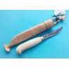 Couteau Marttiini Artic Circle Lame Acier Carbone Manche Bois Etui Cuir Made In FInland MN121019 - Livraison Gratuite