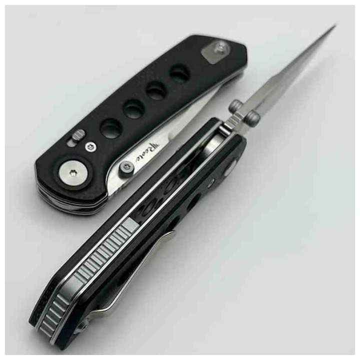 Couteau Reate Knives PL-XT Black Manche Micarta Lame Acier Nitro-V SW IKBS Pivot Lock Clip REA128 - Livraison Gratuite