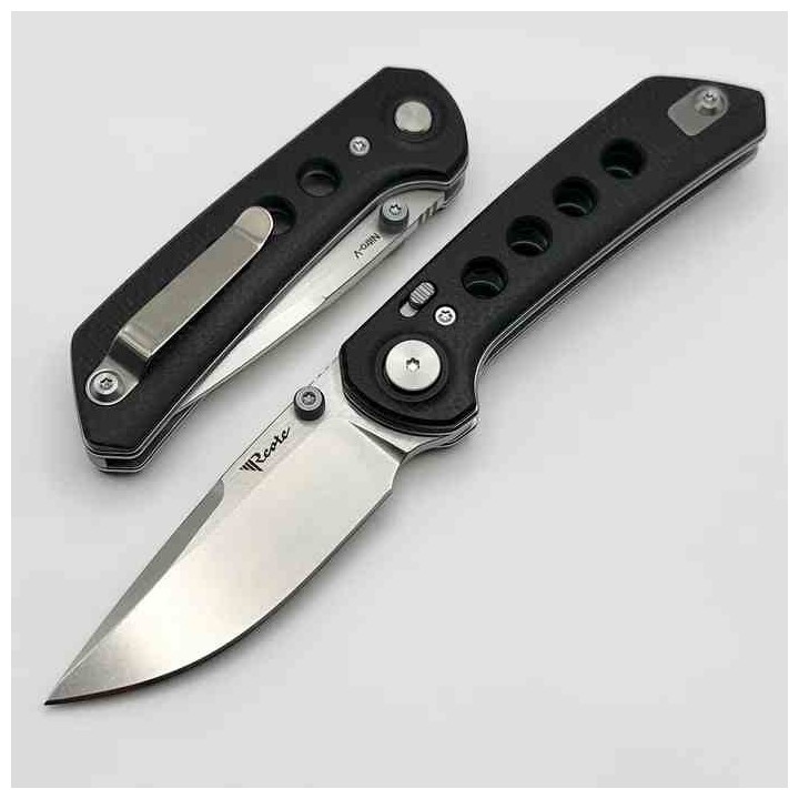 Couteau Reate Knives PL-XT Black Manche Micarta Lame Acier Nitro-V SW IKBS Pivot Lock Clip REA128 - Livraison Gratuite