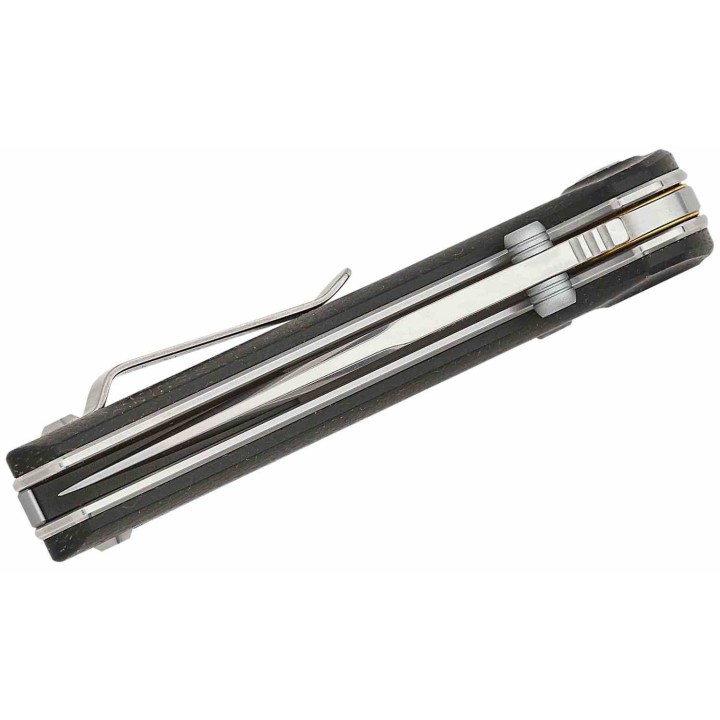 Couteau Reate Knives PL-XT Black Manche Micarta Lame Acier Nitro-V SW IKBS Pivot Lock Clip REA128 - Livraison Gratuite