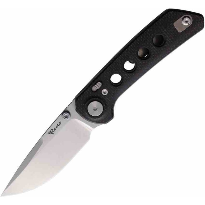 Couteau Reate Knives PL-XT Black Manche Micarta Lame Acier Nitro-V SW IKBS Pivot Lock Clip REA128 - Livraison Gratuite