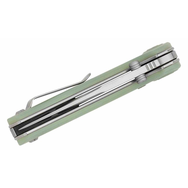 Couteau Reate Knives PL-XT Jade Manche G10 Lame Acier Nitro-V SW IKBS Pivot Lock Clip REA134 - Livraison Gratuite