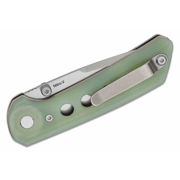 Couteau Reate Knives PL-XT Jade Manche G10 Lame Acier Nitro-V SW IKBS Pivot Lock Clip REA134 - Livraison Gratuite