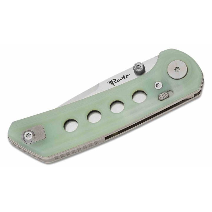 Couteau Reate Knives PL-XT Jade Manche G10 Lame Acier Nitro-V SW IKBS Pivot Lock Clip REA134 - Livraison Gratuite