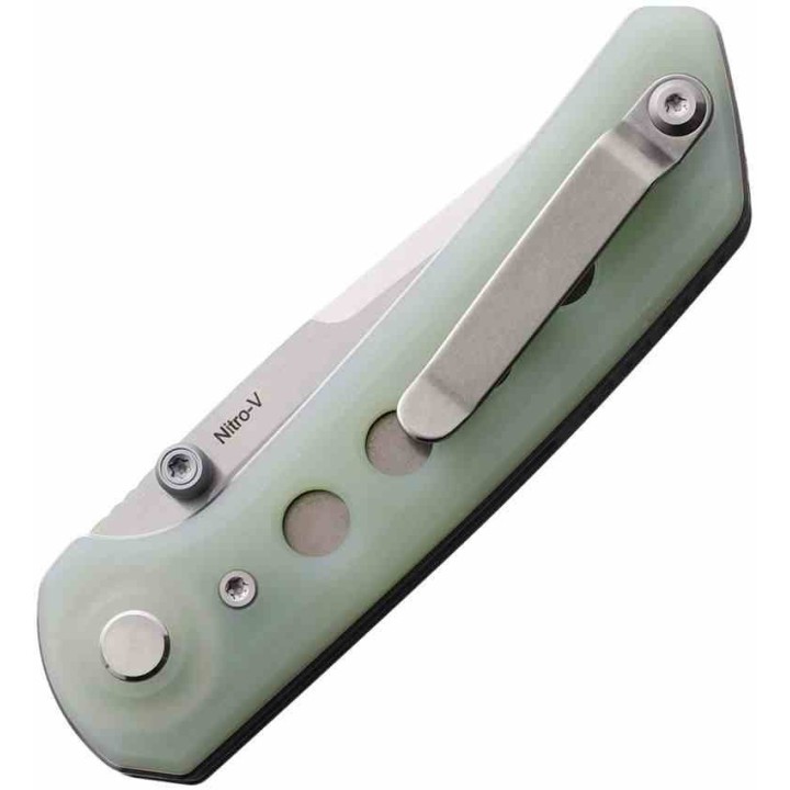 Couteau Reate Knives PL-XT Jade Manche G10 Lame Acier Nitro-V SW IKBS Pivot Lock Clip REA134 - Livraison Gratuite