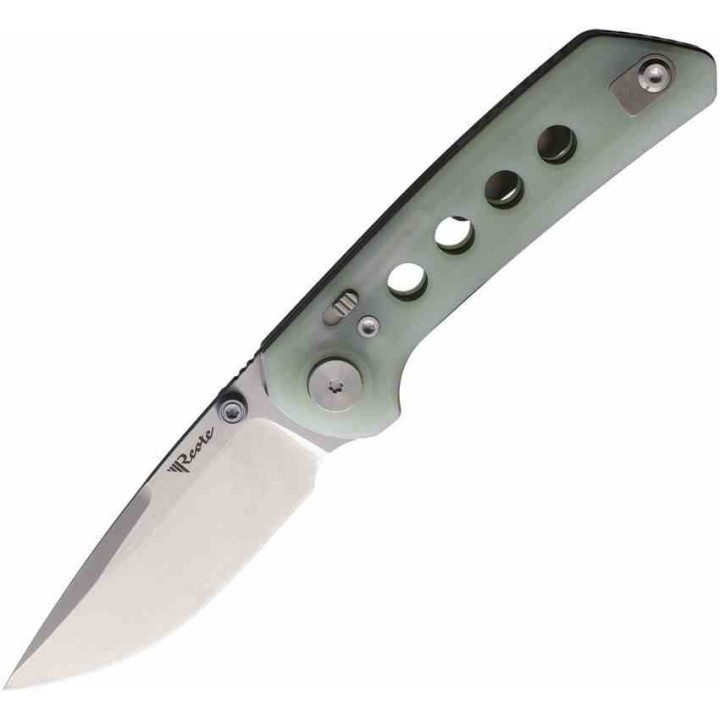 Couteau Reate Knives PL-XT Jade Manche G10 Lame Acier Nitro-V SW IKBS Pivot Lock Clip REA134 - Livraison Gratuite