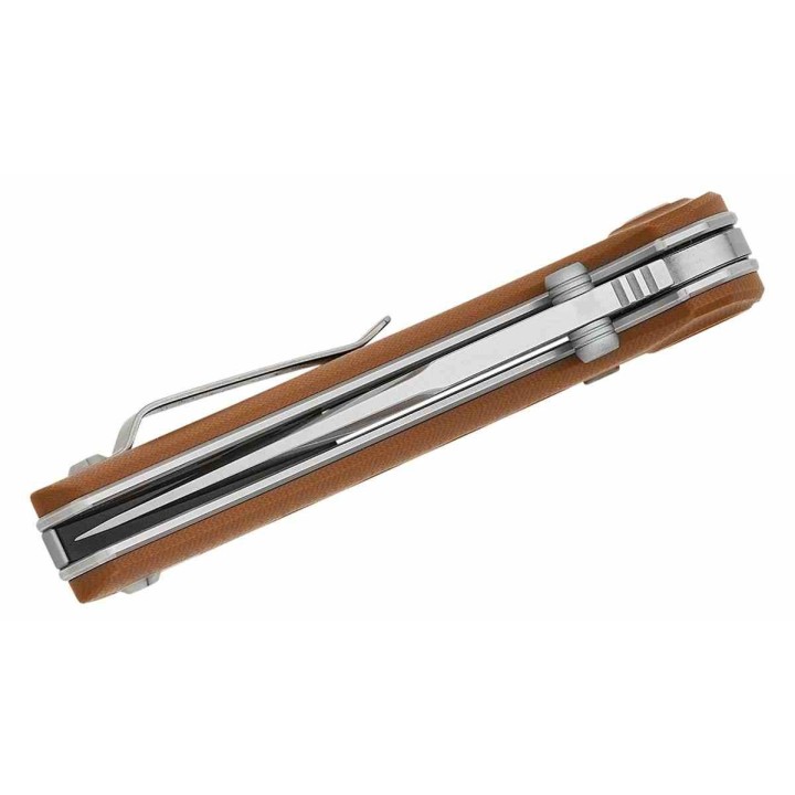 Couteau Reate Knives PL-XT Tan Manche G10 Lame Acier Nitro-V SW IKBS Pivot Lock Clip REA136 - Livraison Gratuite