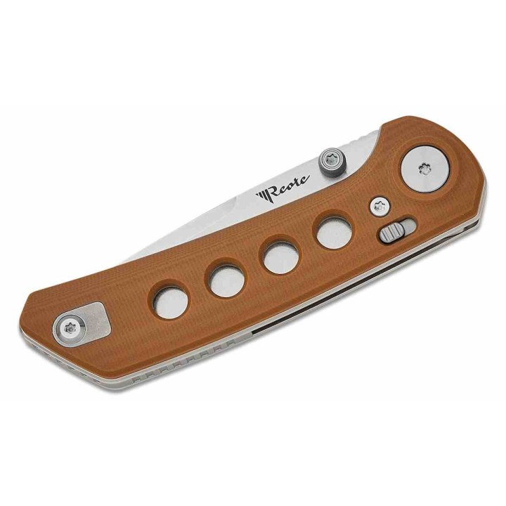 Couteau Reate Knives PL-XT Tan Manche G10 Lame Acier Nitro-V SW IKBS Pivot Lock Clip REA136 - Livraison Gratuite