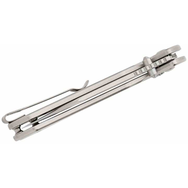 Couteau CJRB Pyrite Bowie Manche Acier Lame Acier AR-RPM9 IKBS Button Lock Clip J1942ST - Livraison Gratuite
