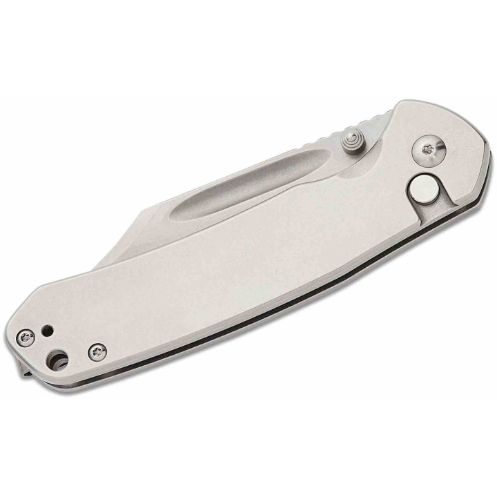 Couteau CJRB Pyrite Bowie Manche Acier Lame Acier AR-RPM9 IKBS Button Lock Clip J1942ST - Livraison Gratuite