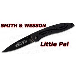 Couteau BodyGuard Smith&Wesson Little Pal Black Acier Titane 440C Manche Acier SWLPB - Livraison Gratuite