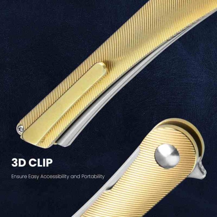 Couteau Kizer Mercury Bronze Manche Titane Lame Acier S35VN Sheepsfoot IKBS Framelock KI3645A1 - Livraison Gratuite