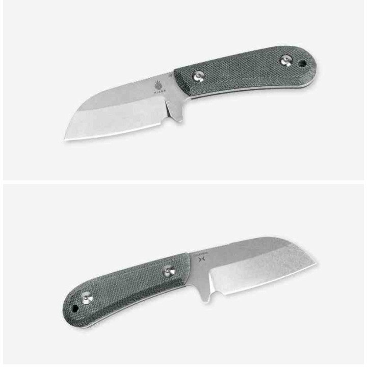 Couteau Kizer Deckhand Stonewash Lame Sheepsfoot Acier D2 Manche Micarta Etui Kydex KI1062A1 - Livraison Gratuite