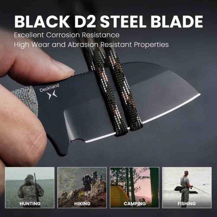 Couteau Kizer Deckhand Blackwash Lame Sheepsfoot Acier D2 Manche Micarta Etui Kydex KI1062A2 - Livraison Gratuite