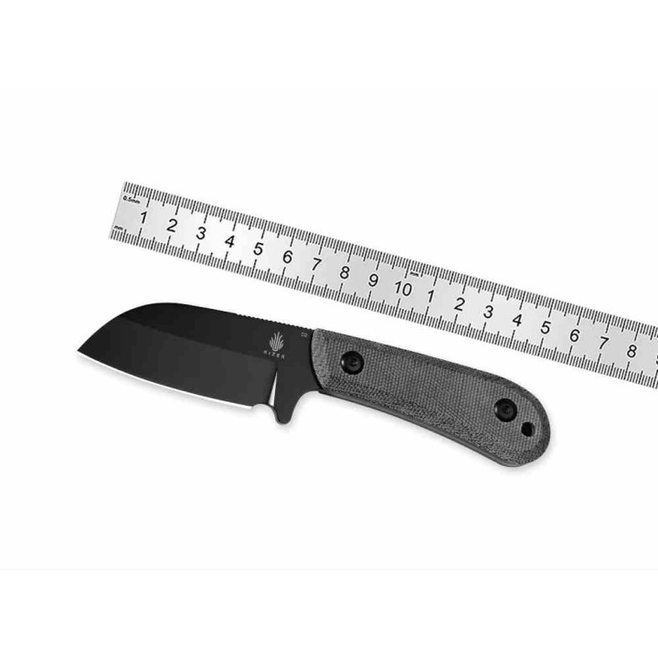Couteau Kizer Deckhand Blackwash Lame Sheepsfoot Acier D2 Manche Micarta Etui Kydex KI1062A2 - Livraison Gratuite