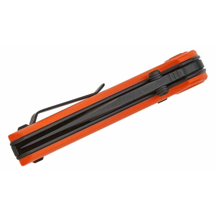 Couteau Reate Knives PL-XT Orange Manche G10 Lame Acier Nitro-V BLK IKBS Pivot Lock Clip REA133 - Livraison Gratuite