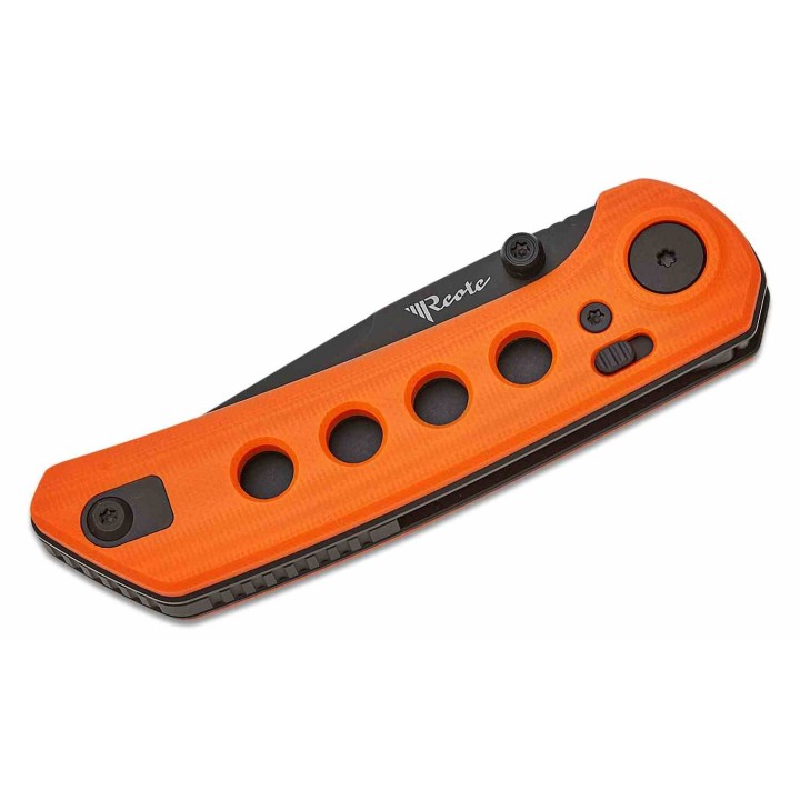 Couteau Reate Knives PL-XT Orange Manche G10 Lame Acier Nitro-V BLK IKBS Pivot Lock Clip REA133 - Livraison Gratuite