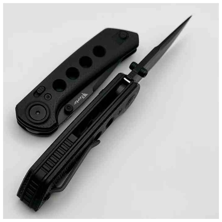 Couteau Reate Knives PL-XT Black Manche Micarta Lame Acier Nitro-V BLK IKBS Pivot Lock Clip REA129 - Livraison Gratuite
