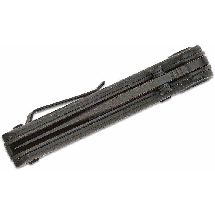 Couteau Reate Knives PL-XT Black Manche Micarta Lame Acier Nitro-V BLK IKBS Pivot Lock Clip REA129 - Livraison Gratuite