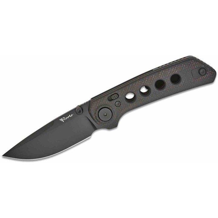 Couteau Reate Knives PL-XT Black Manche Micarta Lame Acier Nitro-V BLK IKBS Pivot Lock Clip REA129 - Livraison Gratuite
