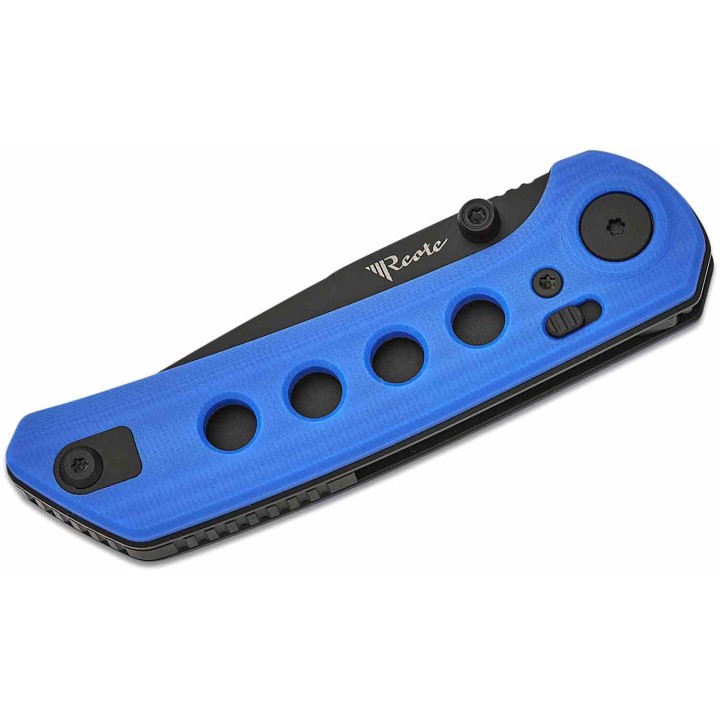 Couteau Reate Knives PL-XT Blue Manche G10 Lame Acier Nitro-V BLK IKBS Pivot Lock Clip REA142 - Livraison Gratuite