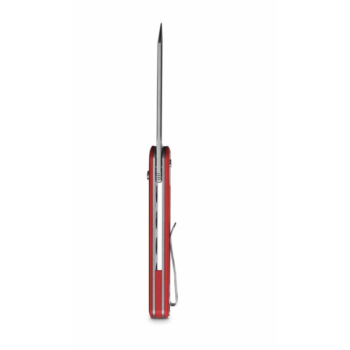 Couteau Vosteed Corgi Trek Red Lame Acier 14C28N Satin Manche Micarta IKBS Trek Lock Clip VOSA0726 - Livraison Gratuite
