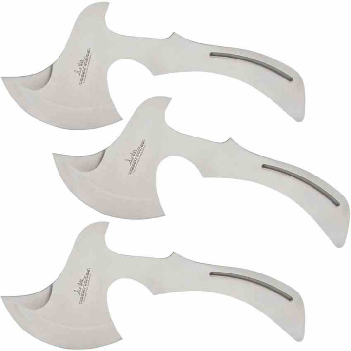 Set de 3 Haches de Lancer Hibben Master Throwing Axe Acier 3Cr13 Etui Nylon GH5117 - Livraison Gratuite