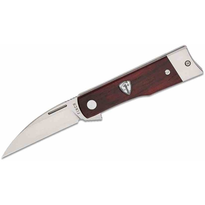 Couteau Finch McCoy Cocobolo Lame Wharncliffe Acier 154CM Manche Bois IKBS Linerlock Clip FKCMC201 - Livraison Gratuite