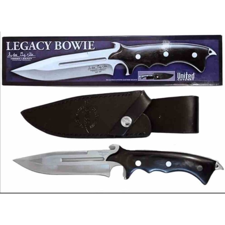 Bowie Couteau Hibben Legacy Bowie Acier 7Cr17 Manche Micarta Etui Cuir GH5027 - Livraison Gratuite
