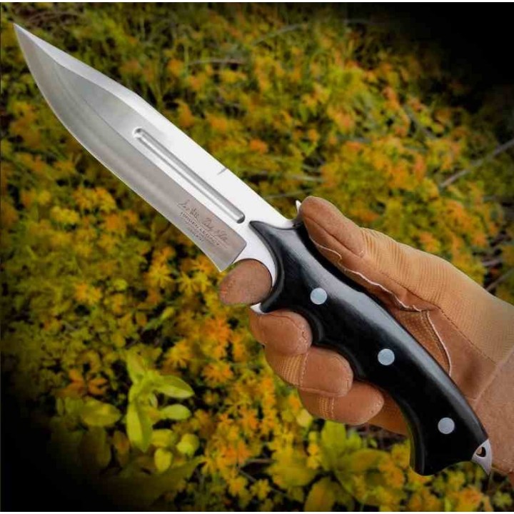 Bowie Couteau Hibben Legacy Bowie Acier 7Cr17 Manche Micarta Etui Cuir GH5027 - Livraison Gratuite