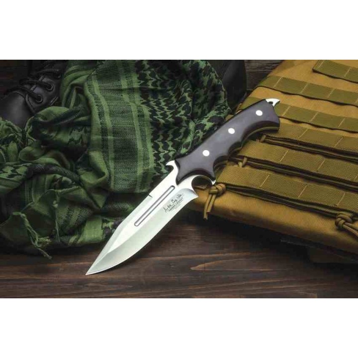 Bowie Couteau Hibben Legacy Bowie Acier 7Cr17 Manche Micarta Etui Cuir GH5027 - Livraison Gratuite