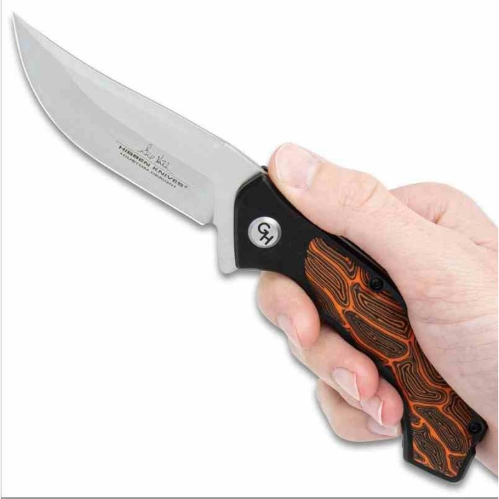 Couteau Gil Hibben HellFyre Whirlwind Lame Acier 7Cr17 Upswept Manche Black/Orange Linerlock CLip GH5132 - Livraison Gratuite