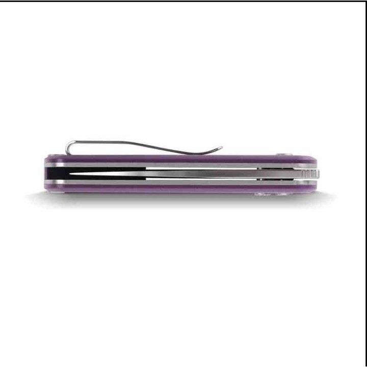 Couteau Vosteed Corgi Pup Purple Manche G10 Lame Acier CPM-S35VN Satin Trek Lock IKBS Clip VOSA0724 - Livraison Gratuite
