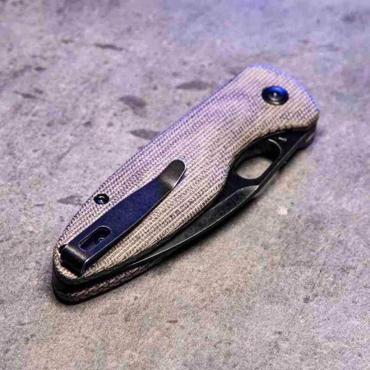 Couteau Arcform Sabre Black Manche Micarta Lame Acier CPM-20CV Blackwash Linerlock Clip ARC0151 - Livraison Gratuite