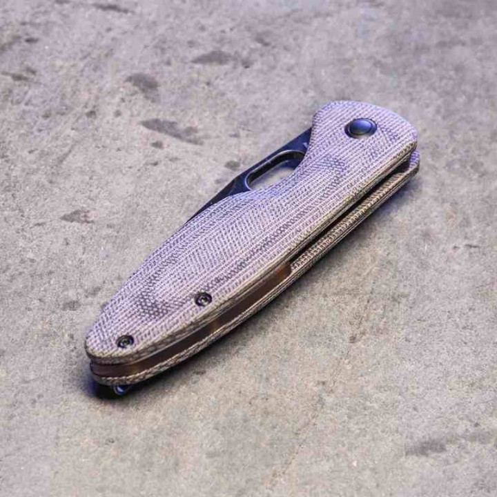 Couteau Arcform Sabre Black Manche Micarta Lame Acier CPM-20CV Blackwash Linerlock Clip ARC0151 - Livraison Gratuite