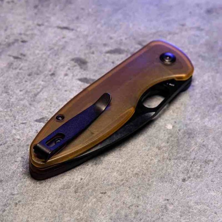 Couteau Arcform Sabre Ultem Lame Acier CPM-20CV Blackwash Linerlock Clip ARC0149 - Livraison Gratuite