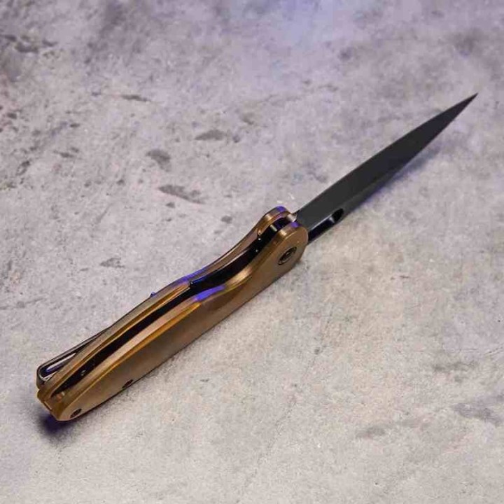 Couteau Arcform Sabre Ultem Lame Acier CPM-20CV Blackwash Linerlock Clip ARC0149 - Livraison Gratuite