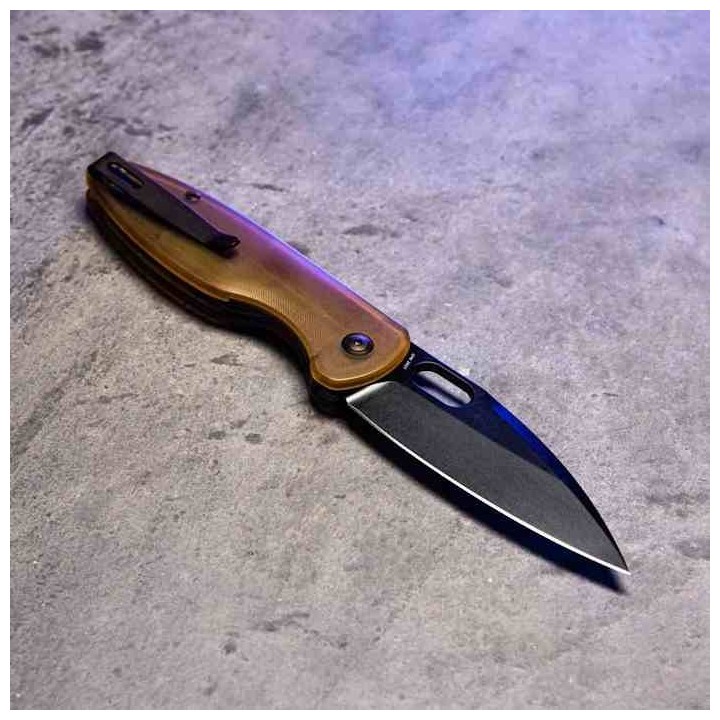 Couteau Arcform Sabre Ultem Lame Acier CPM-20CV Blackwash Linerlock Clip ARC0149 - Livraison Gratuite