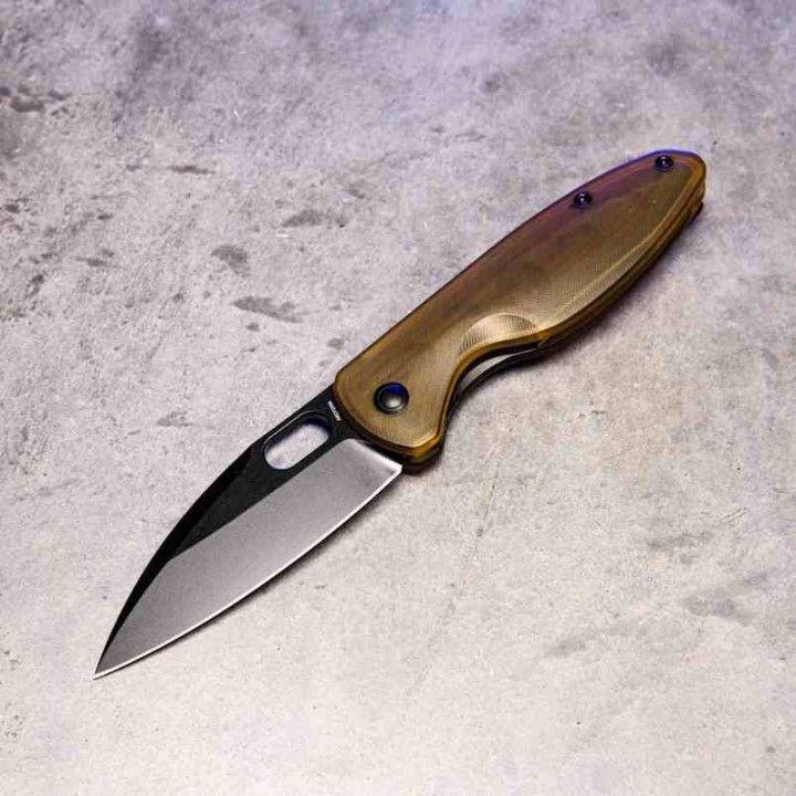 Couteau Arcform Sabre Ultem Lame Acier CPM-20CV Blackwash Linerlock Clip ARC0149 - Livraison Gratuite