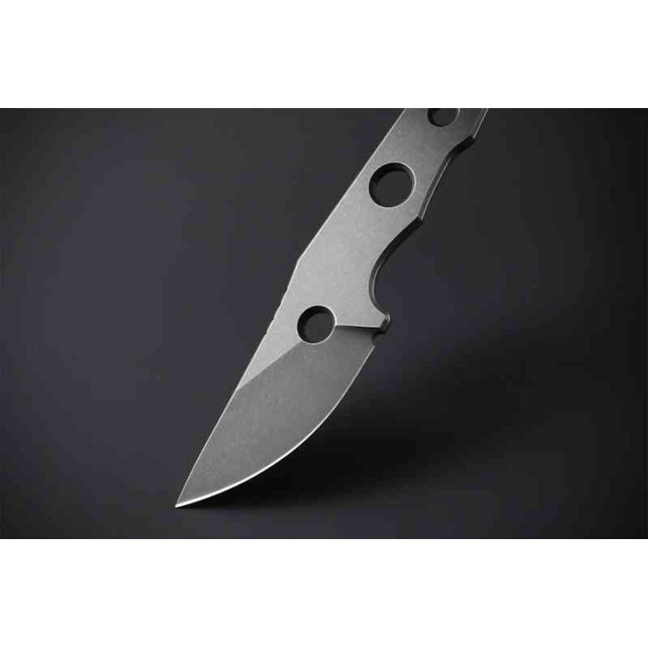 Couteau Petrified Fish Bison Lame Acier 14C28N Gray SW Manche Acier Etui Kydex Tek-Lok Clip PFKE13GAW - Livraison Gratuite