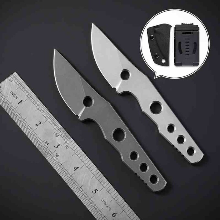 Couteau Petrified Fish Bison Lame Acier 14C28N Gray SW Manche Acier Etui Kydex Tek-Lok Clip PFKE13GAW - Livraison Gratuite