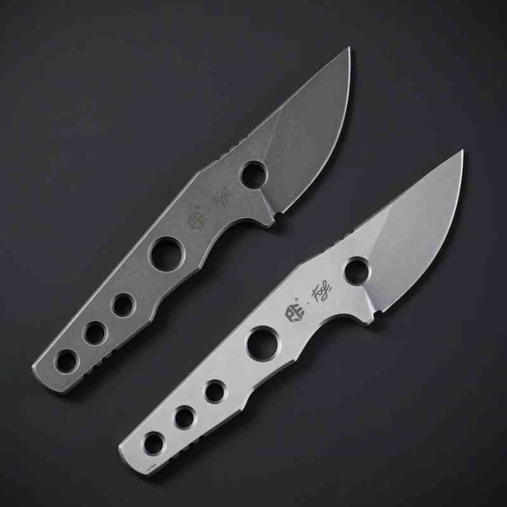 Couteau Petrified Fish Bison Lame Acier 14C28N Gray SW Manche Acier Etui Kydex Tek-Lok Clip PFKE13GAW - Livraison Gratuite