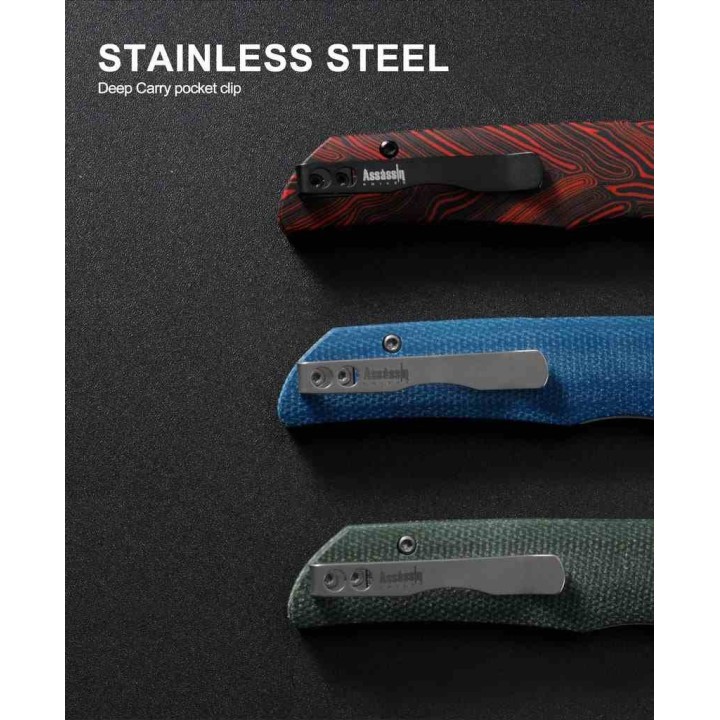 Couteau Petrified Fish ElCamino Green Manche Micarta Lame Acier N690 SW IKBS Liner Lock Clip PFKE16GRMGAW - Livraison Gratuite