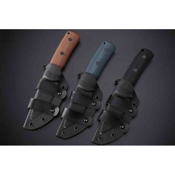 Couteau Petrified Fish Beluga Orange/Black Gmascus Lame Acier N690 Etui Kydex Teck Lock PFKP01FODMDW - Livraison Gratuite