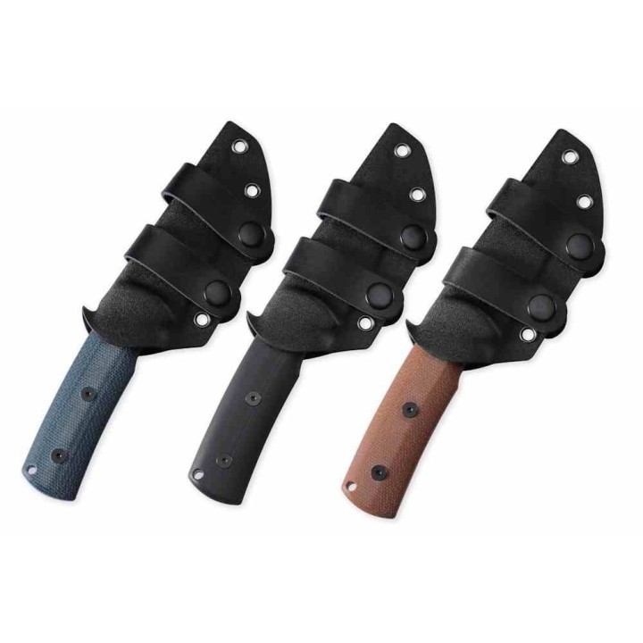 Couteau Petrified Fish Beluga Orange/Black Gmascus Lame Acier N690 Etui Kydex Teck Lock PFKP01FODMDW - Livraison Gratuite