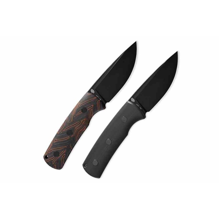 Couteau Petrified Fish Beluga Orange/Black Gmascus Lame Acier N690 Etui Kydex Teck Lock PFKP01FODMDW - Livraison Gratuite