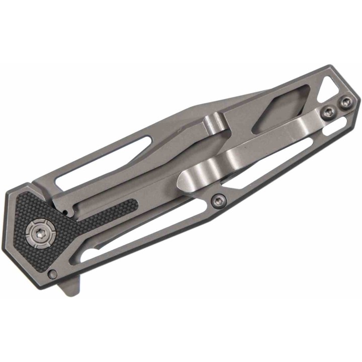 Couteau Schrade Cage Lame Acier 9Cr18MoV Manche Acier/G10 Frame Lock Clip SCH1084283 - Livraison Gratuite