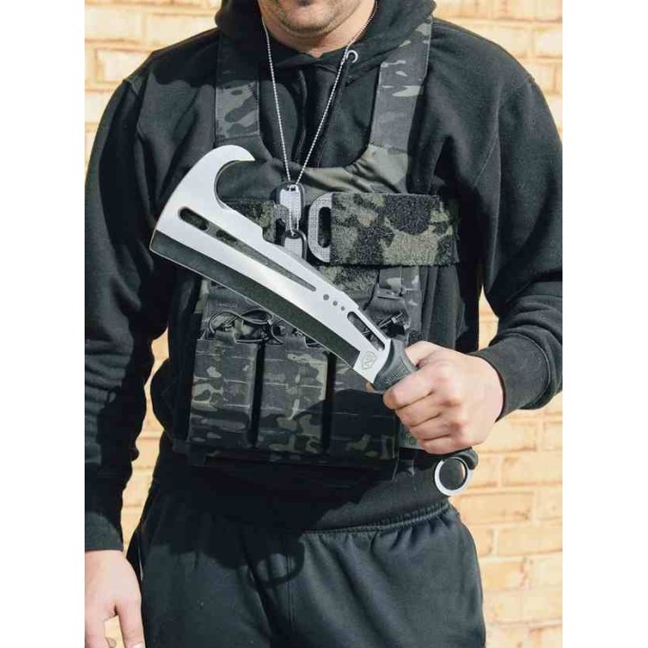 Couteau Sierra Zulu Clawhook Machete Lame Acier 3Cr13 Hook Manche TPR Etui Nylon SZ5601 - Livraison Gratuite