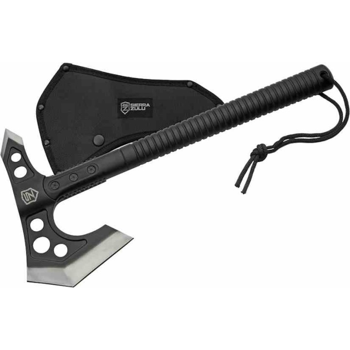 Hache Tomahawk Sierra Zulu Bearded Claw Tactical Axe Lame Acier 3Cr13 Manche FRN Nylon Sheath SZ5604 - Livraison Gratuite